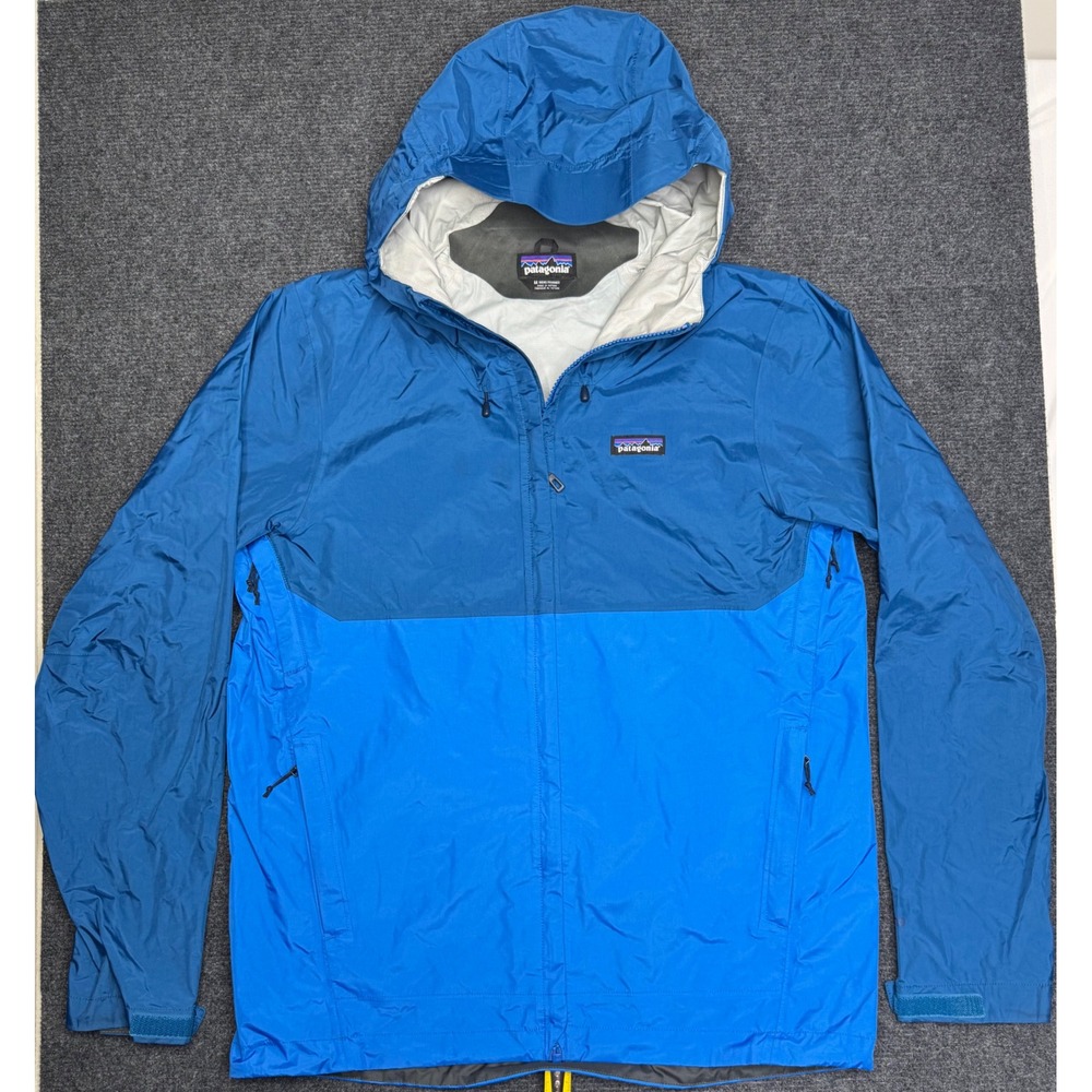 Patagonia Torrentshell H2No Rain Jacket Mens Medium Blue Waterproof Outdoor